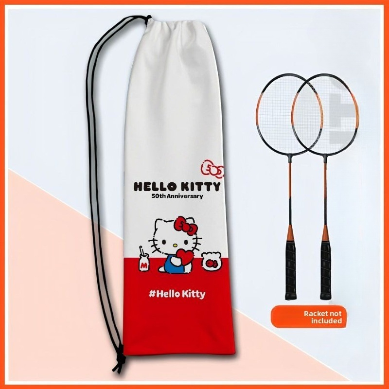 Racket Cover Bag - Leuke Hello Kitty 50e verjaardag badmintonracket