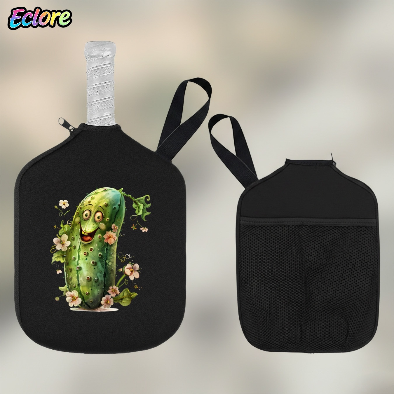 Cartoon Smile Pickleball Paddl - Racket Cover Bag recensie en prijs