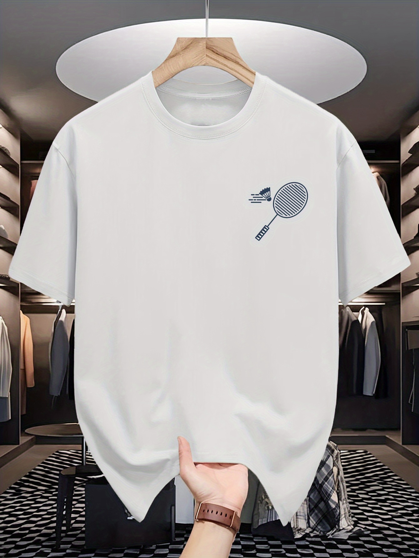 Heren T-shirt met ronde hals,  - Badminton Lovers recensie en prijs